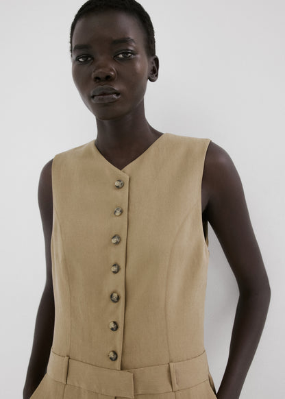 Lyocell combined jumpsuit