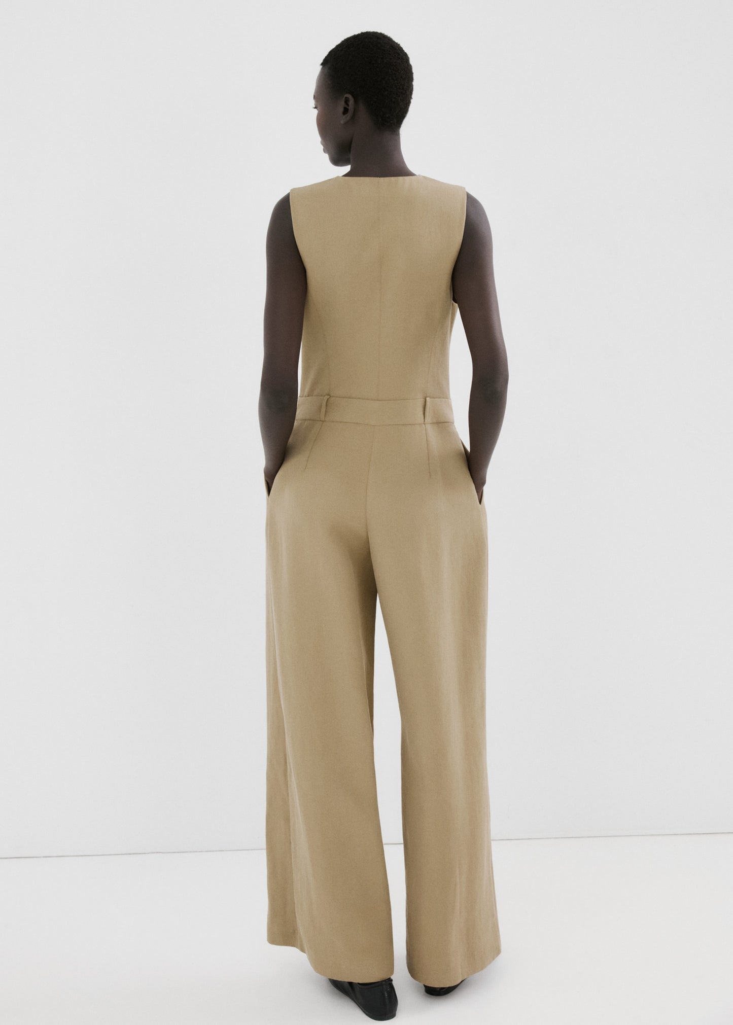 Lyocell combined jumpsuit
