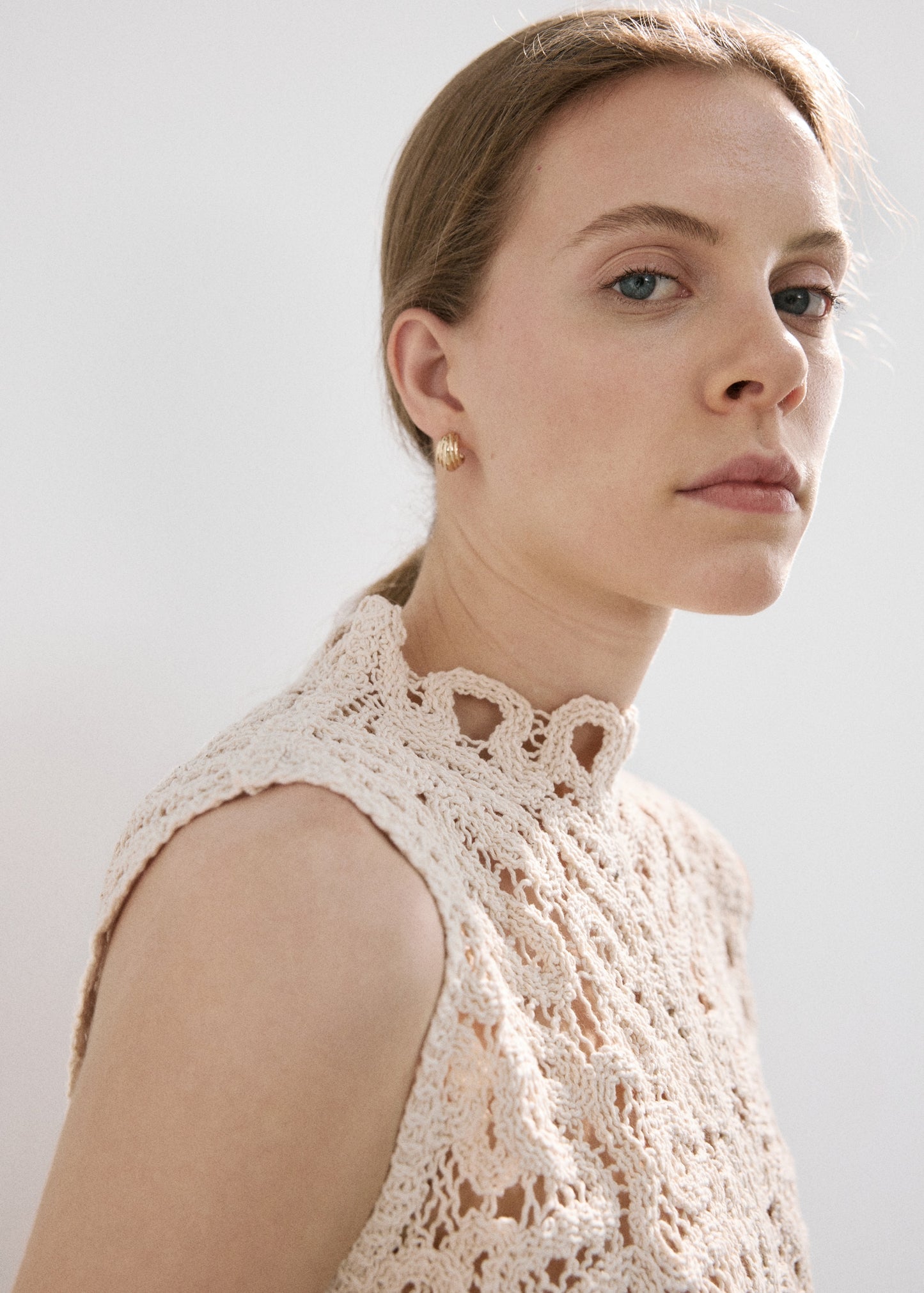 Openwork knit top