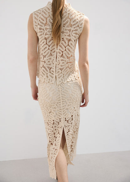 Openwork knit top