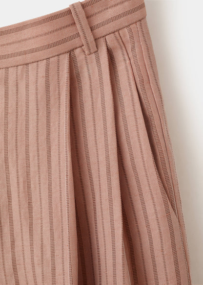 Striped linen suit trousers