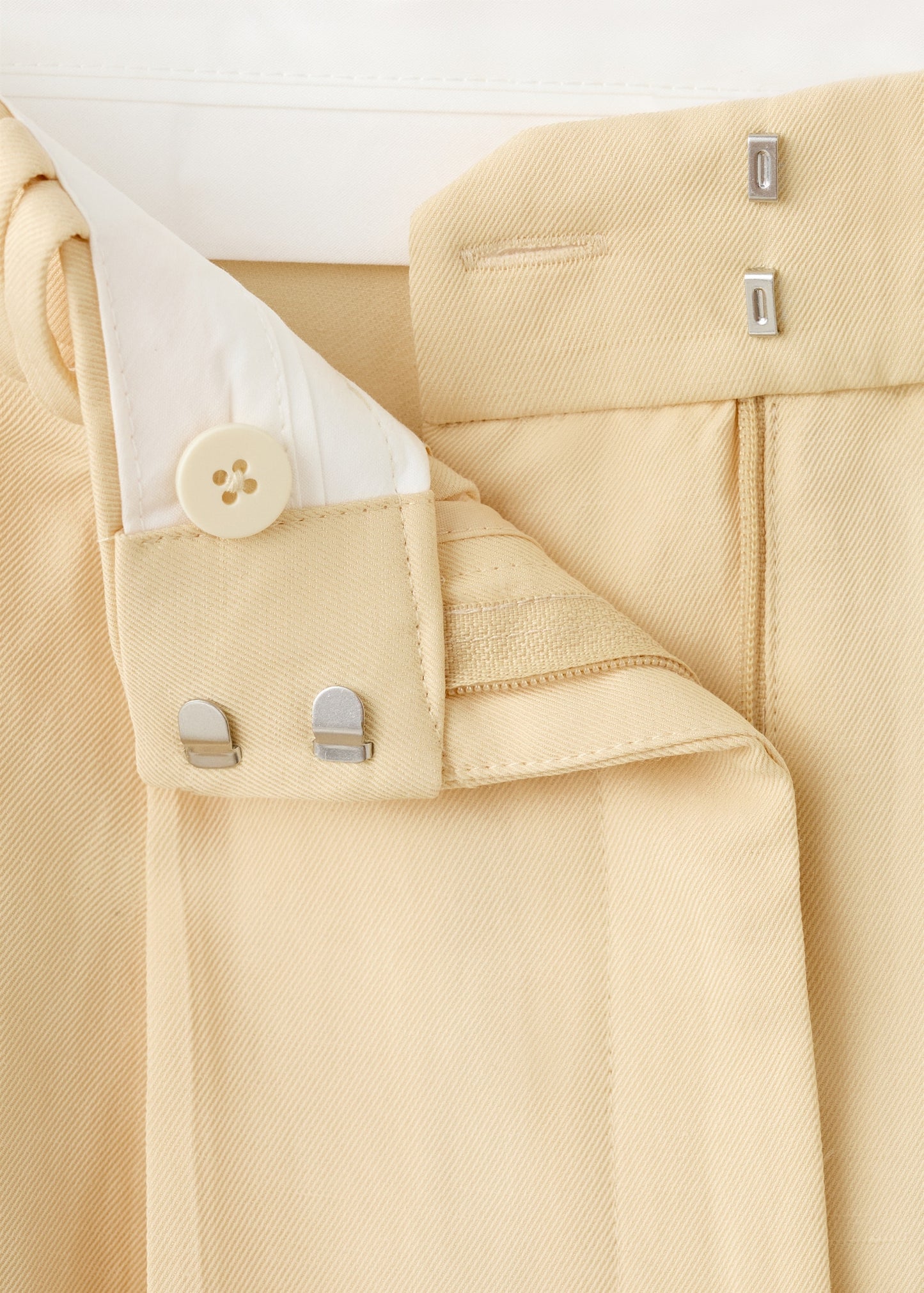 Straight linen-blend trousers
