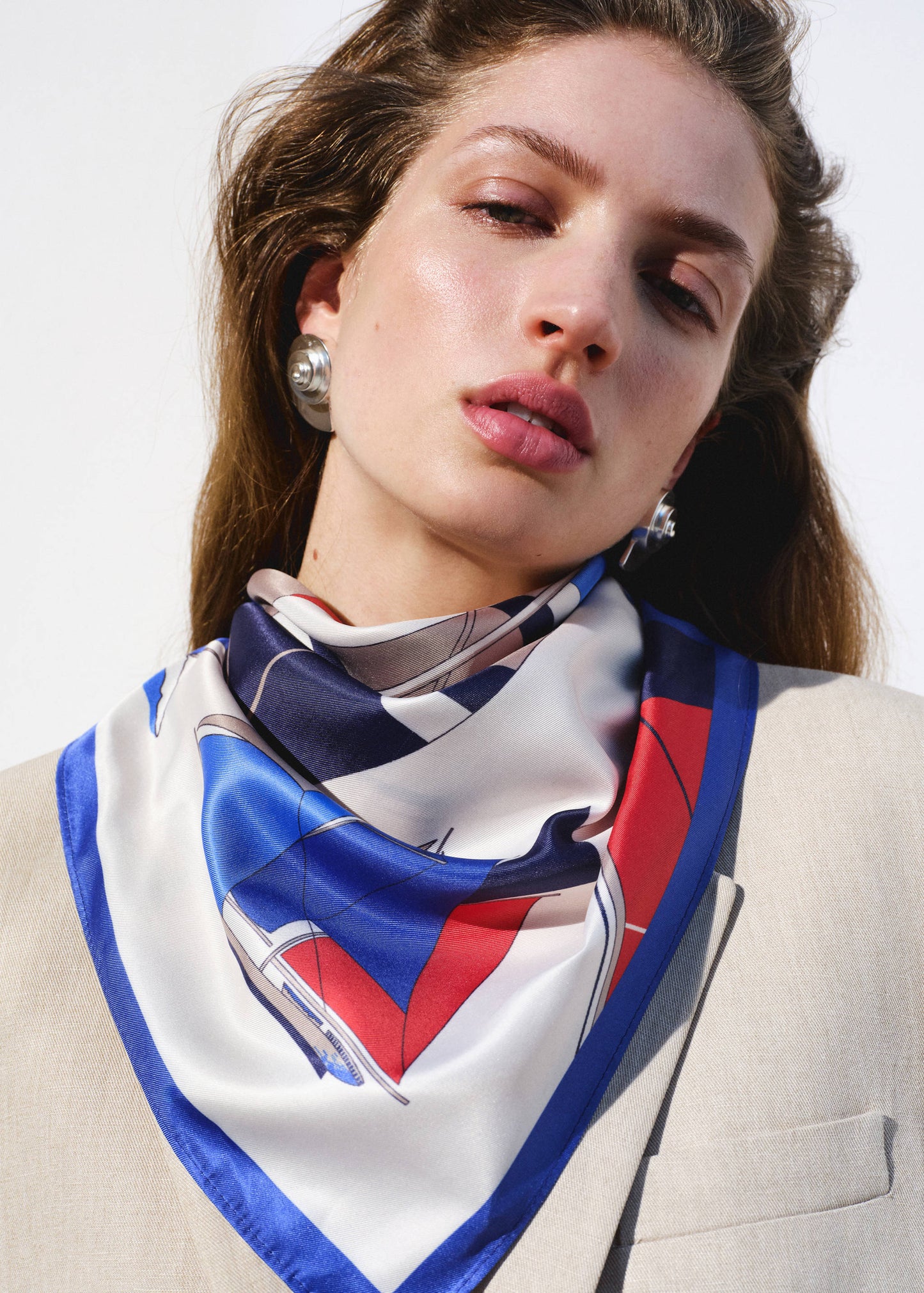 Boat print scarf