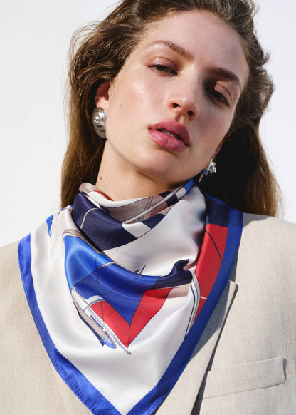 Boat print scarf