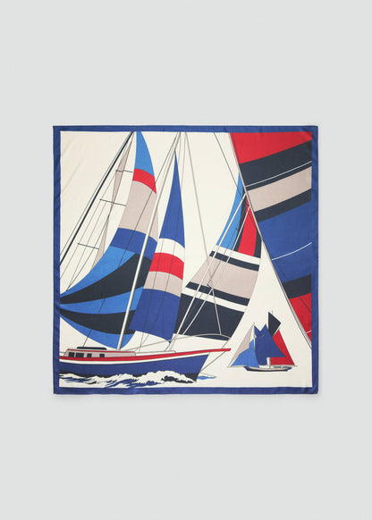 Boat print scarf