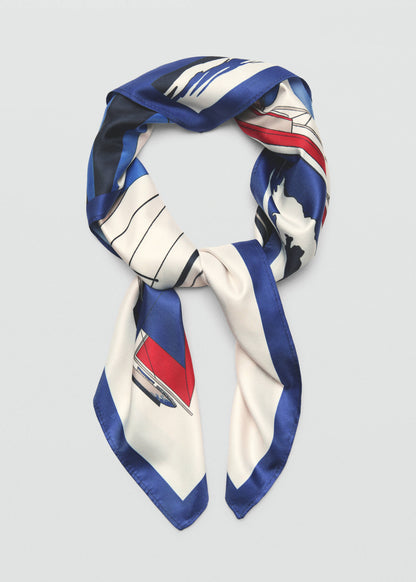 Boat print scarf