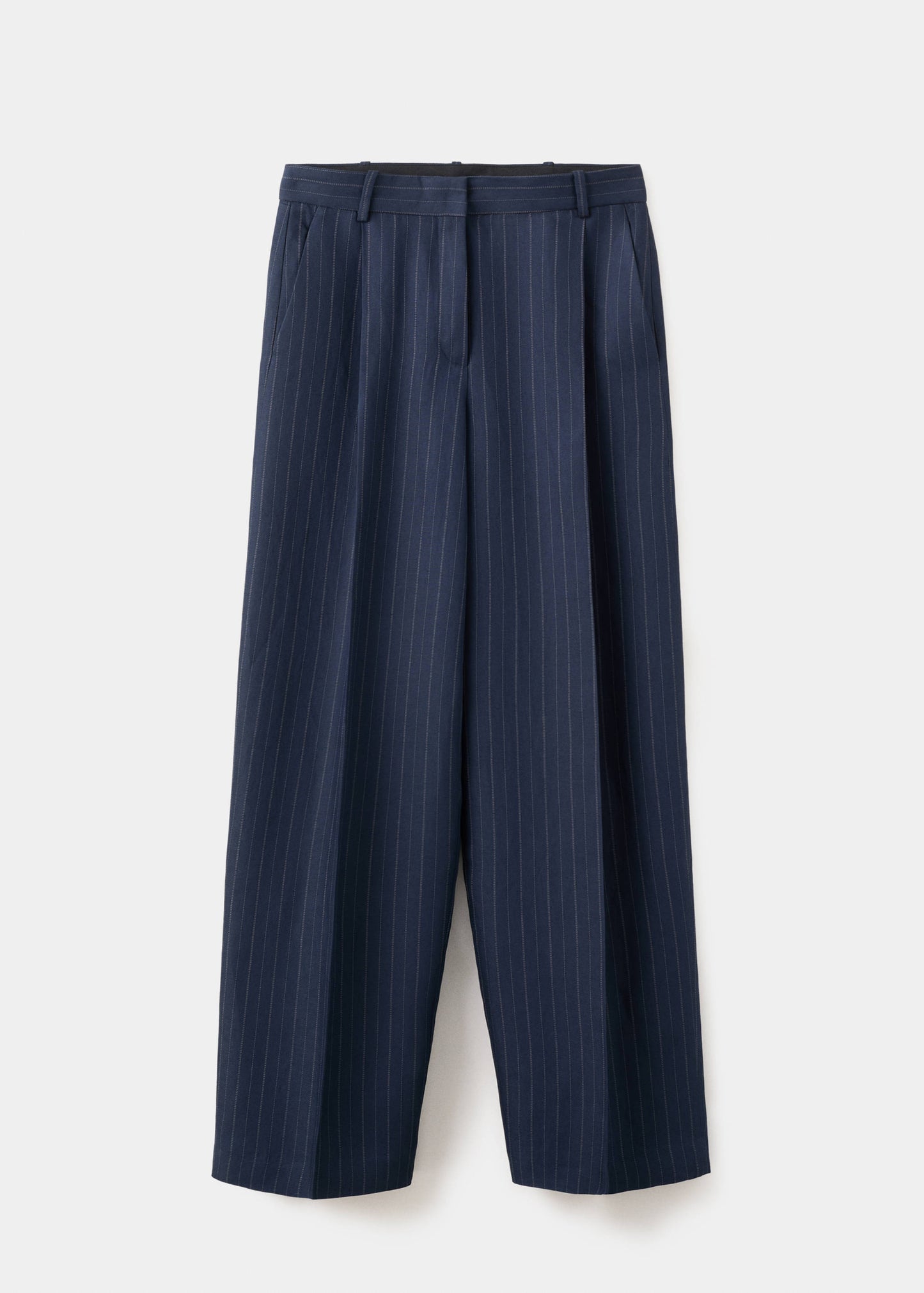 Pinstripe suit trousers