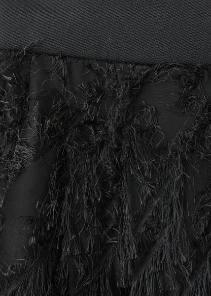 Straight-leg textured yarn trousers
