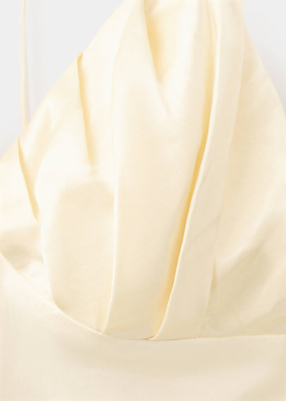 Satin V-neck dress