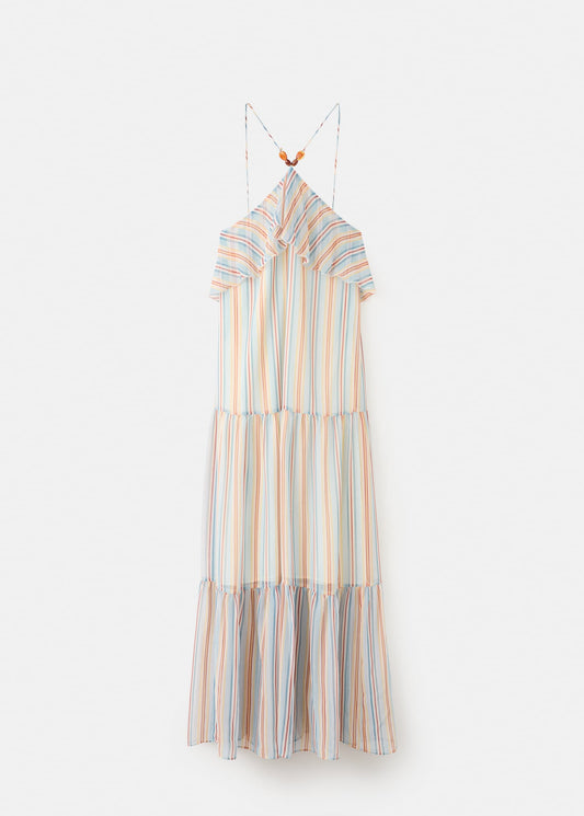 Ruffled striped dress