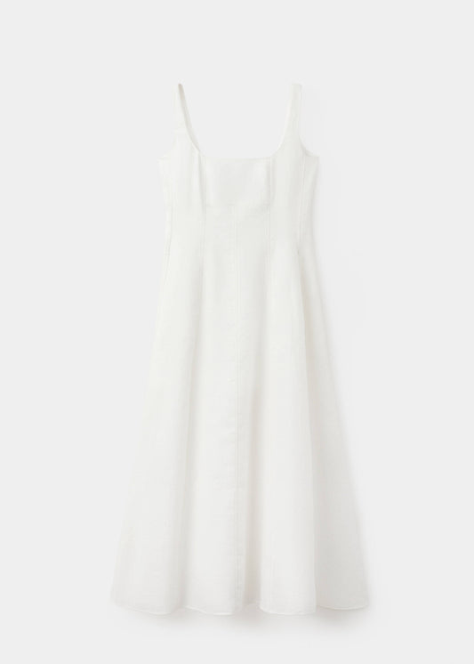 A-line linen dress