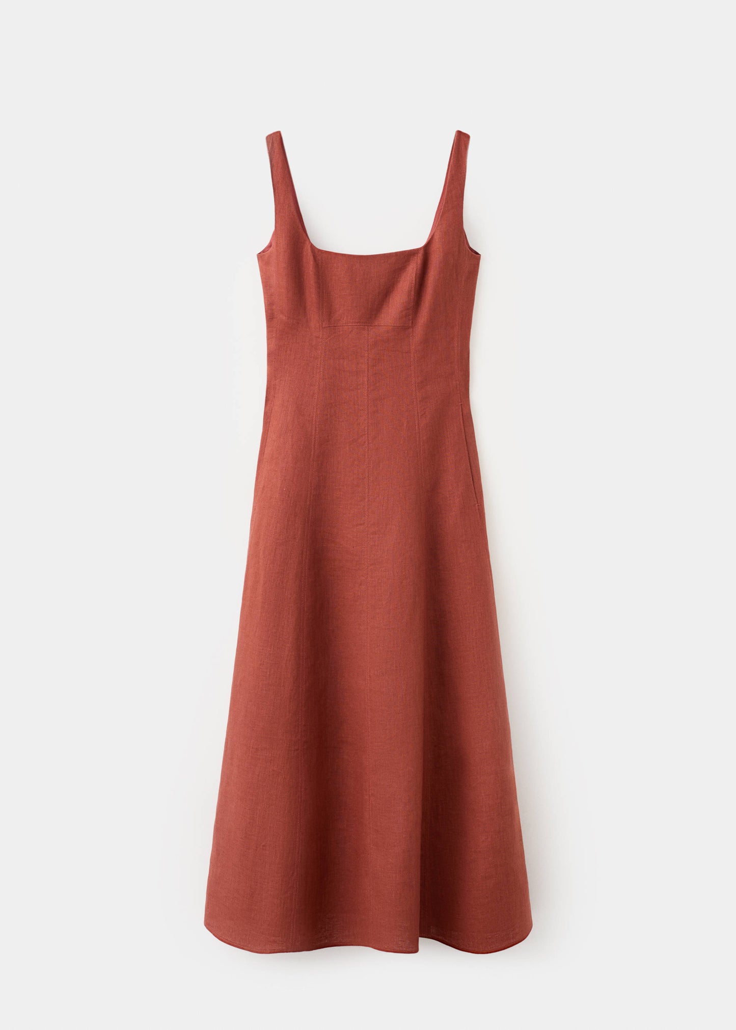 A-line linen dress