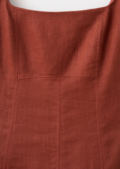 A-line linen dress