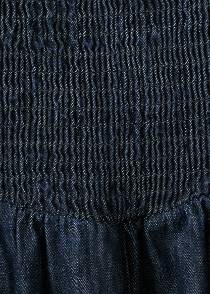Strapless denim dress