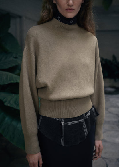 Oversized perkins-neck sweater