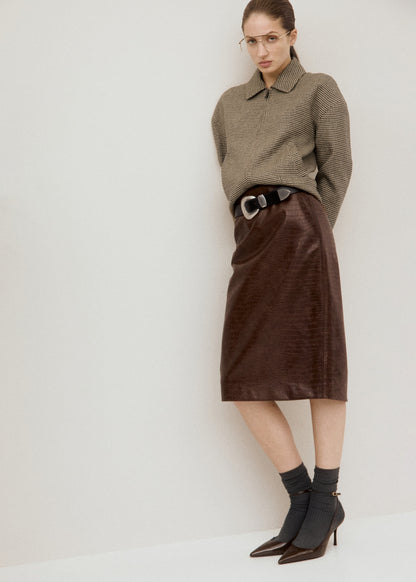 Houndstooth jacket with lapels