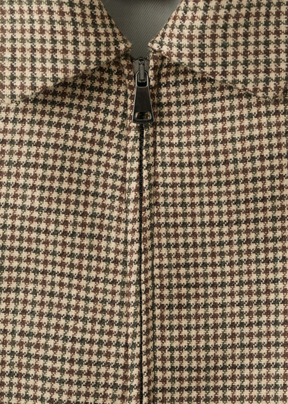 Houndstooth jacket with lapels