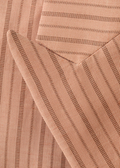 Linen cropped striped blazer