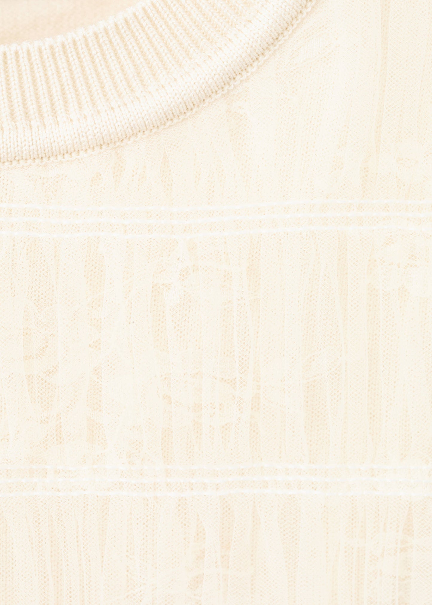 Ruched mixed fabric top