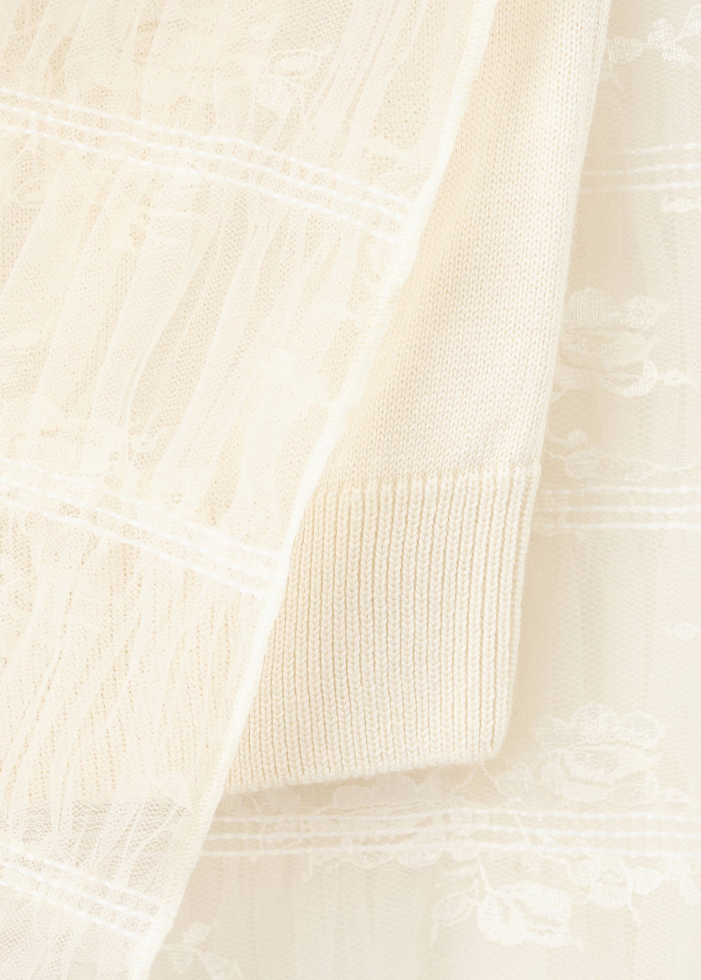 Ruched mixed fabric top