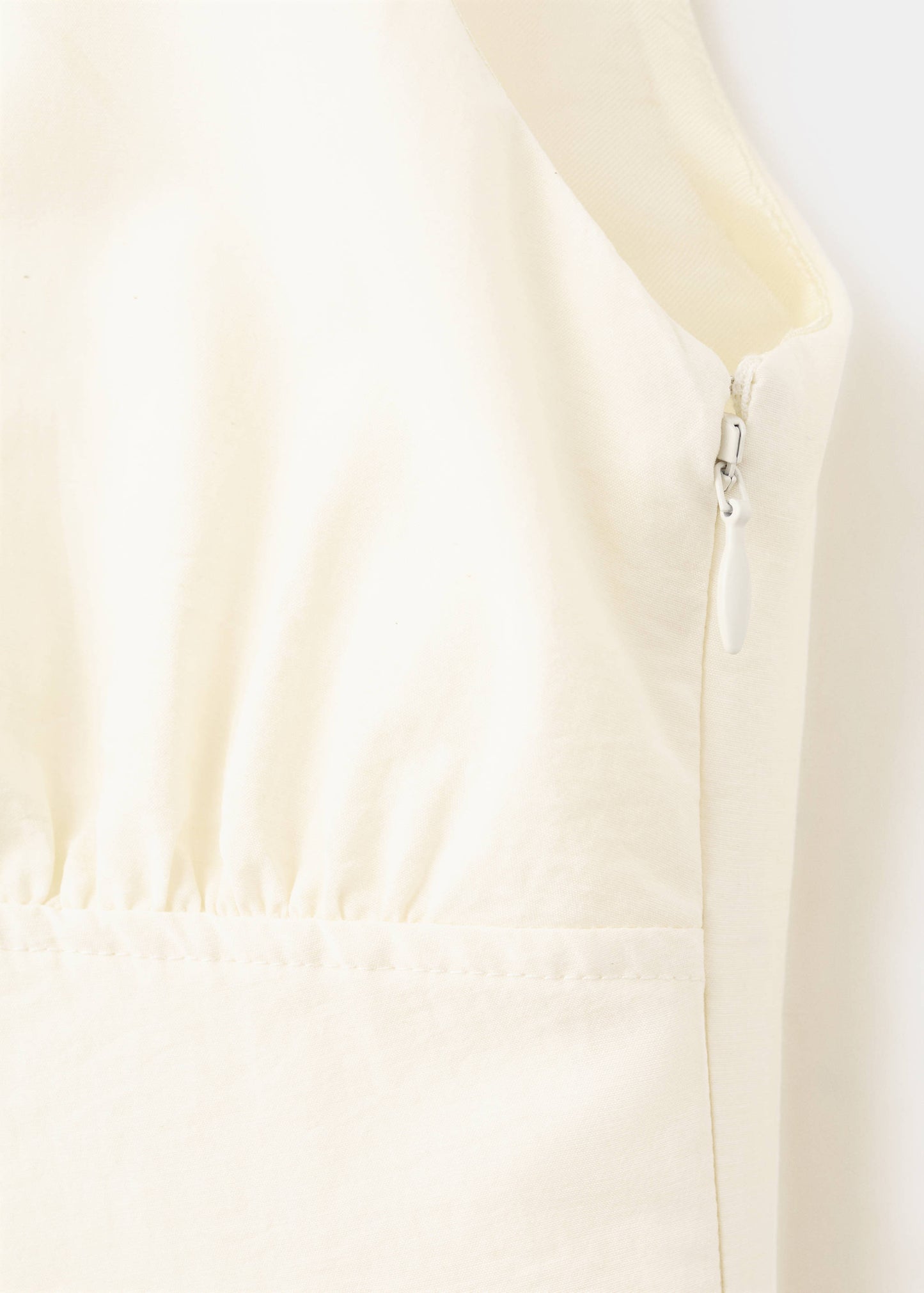 Midi A-line dress with ruching