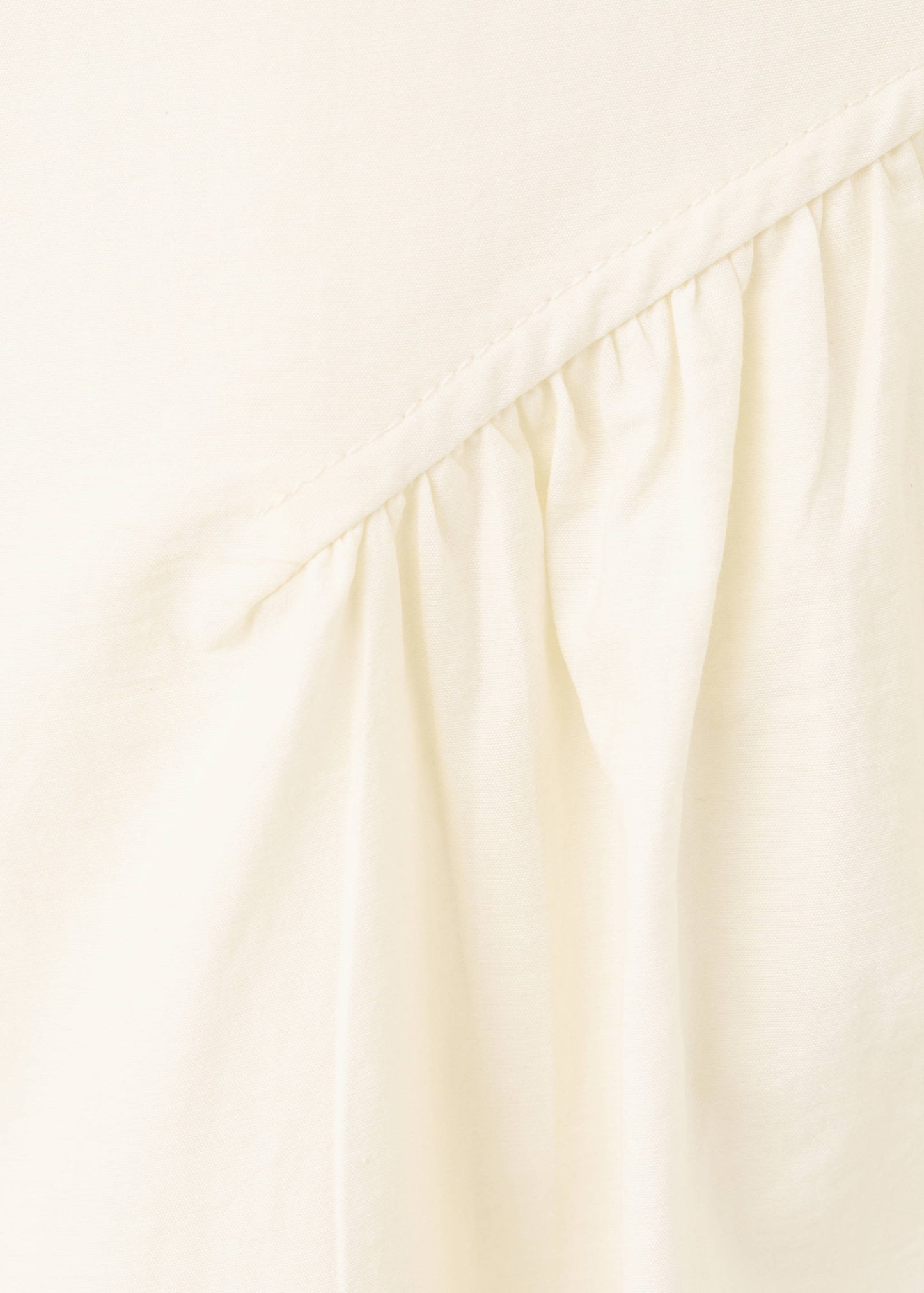 Midi A-line dress with ruching