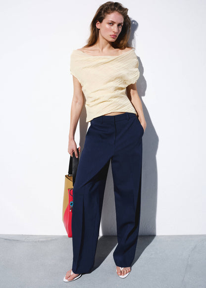 Straight low-rise suit trousers