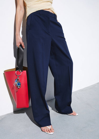Straight low-rise suit trousers
