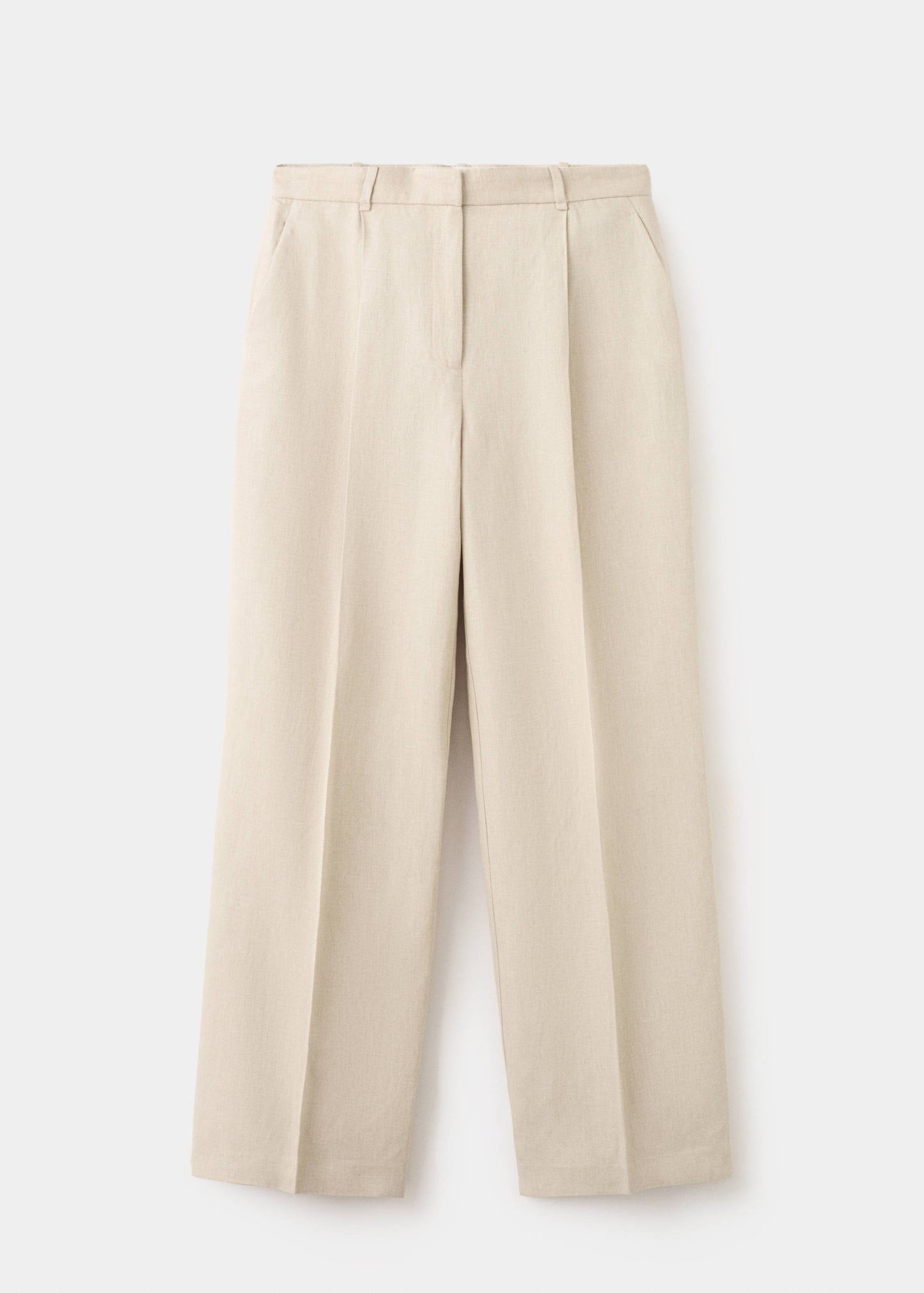 Straight mid-rise suit trousers