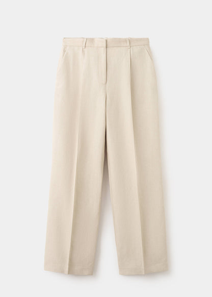 Straight mid-rise suit trousers