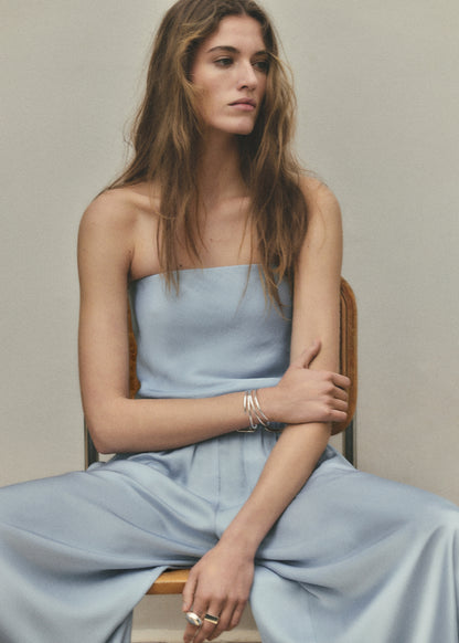 High-waist straight trousers