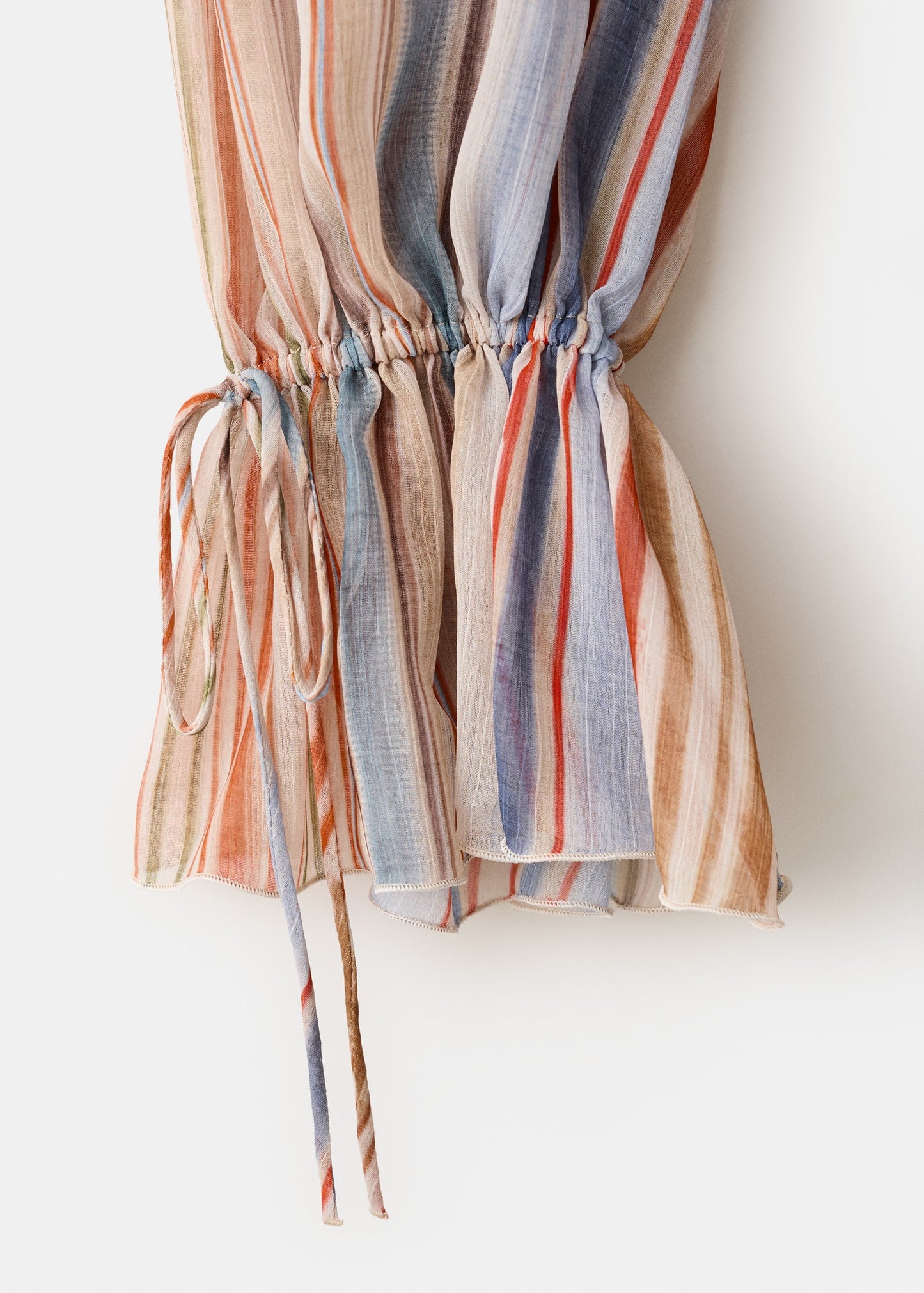 Striped strapless dress