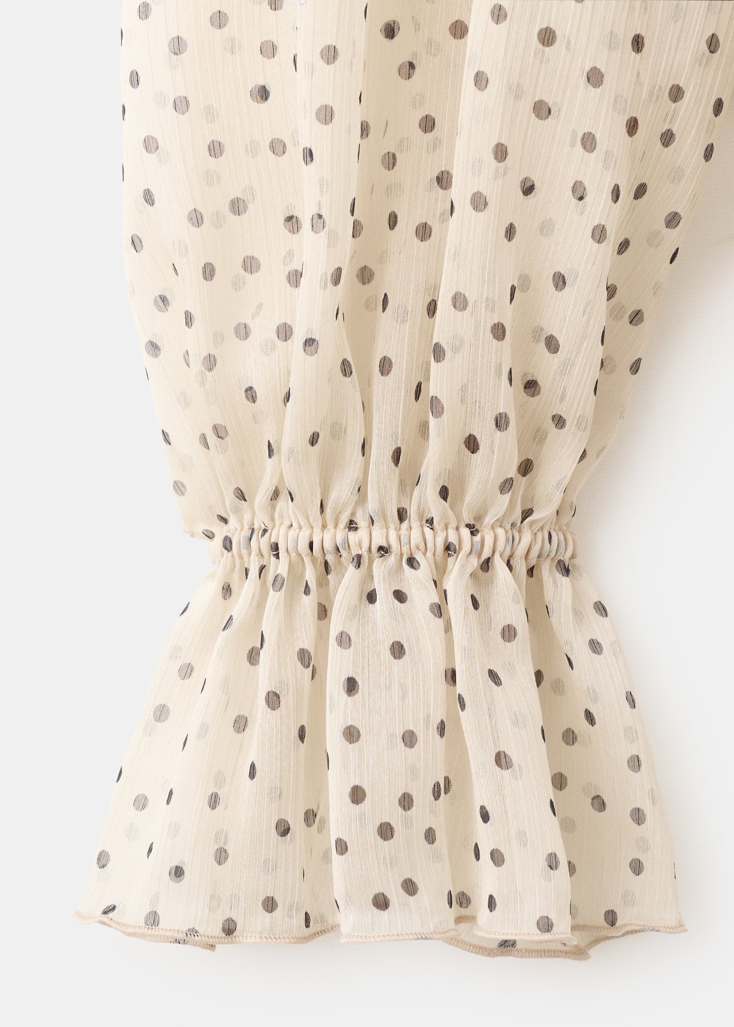 Bow polka-dot blouse