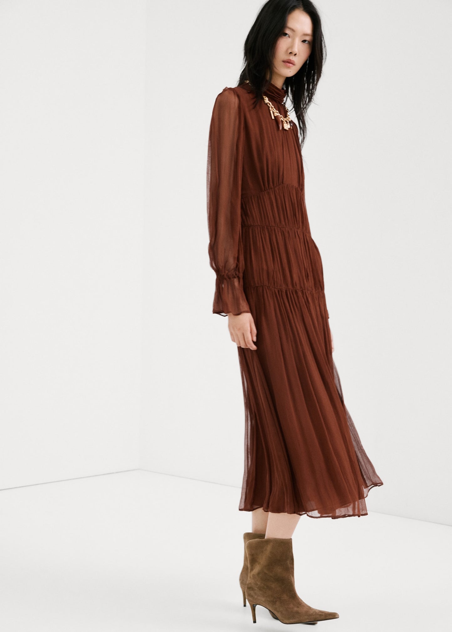 Chiffon panel dress
