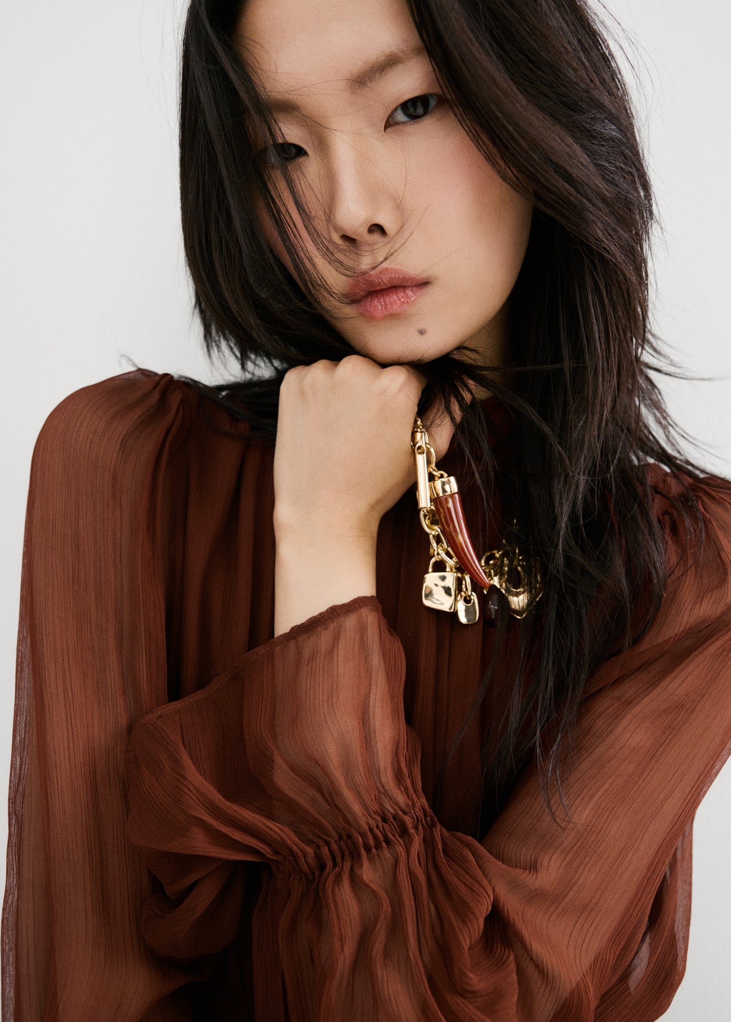 Chiffon panel dress