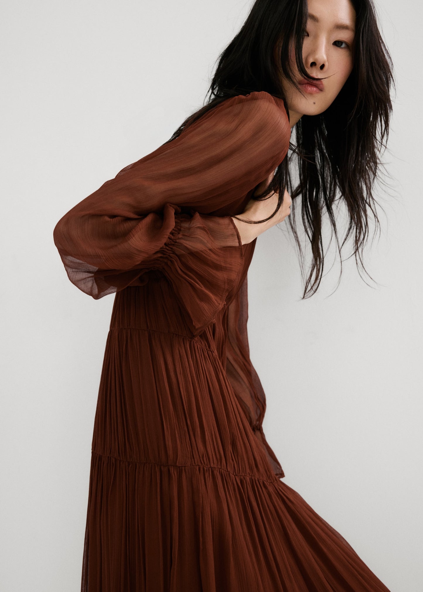 Chiffon panel dress