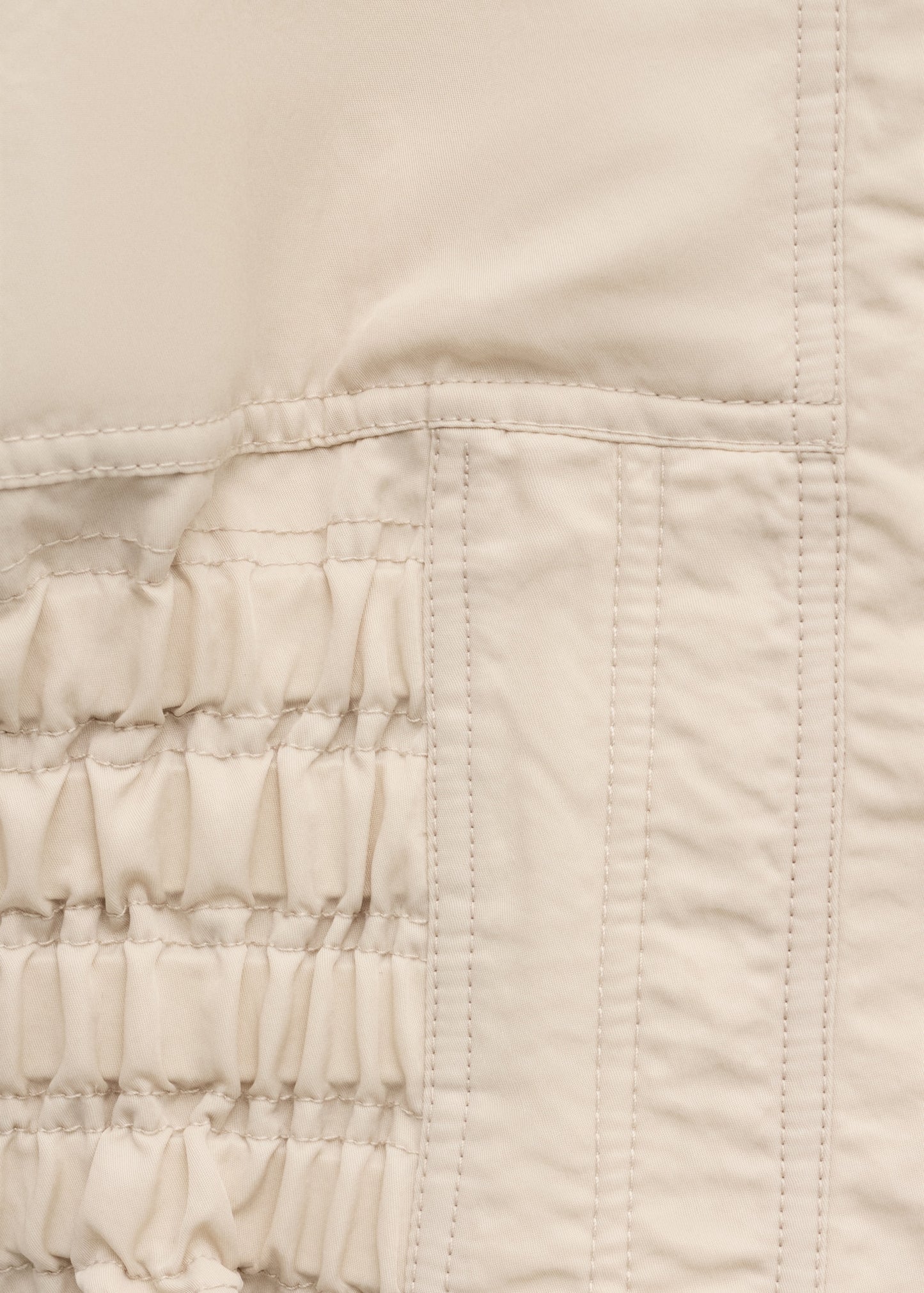 Oversized jacket with gathered waist