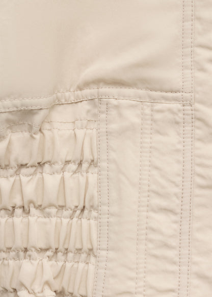 Oversized jacket with gathered waist