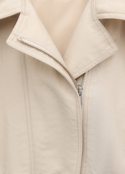 Oversized jacket with gathered waist
