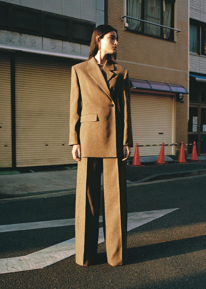 Flecked suit trousers