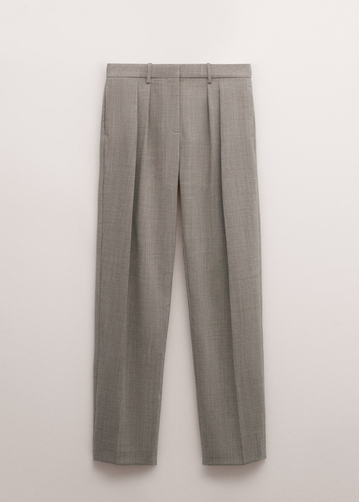 Low-rise wool trousers
