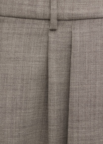 Low-rise wool trousers