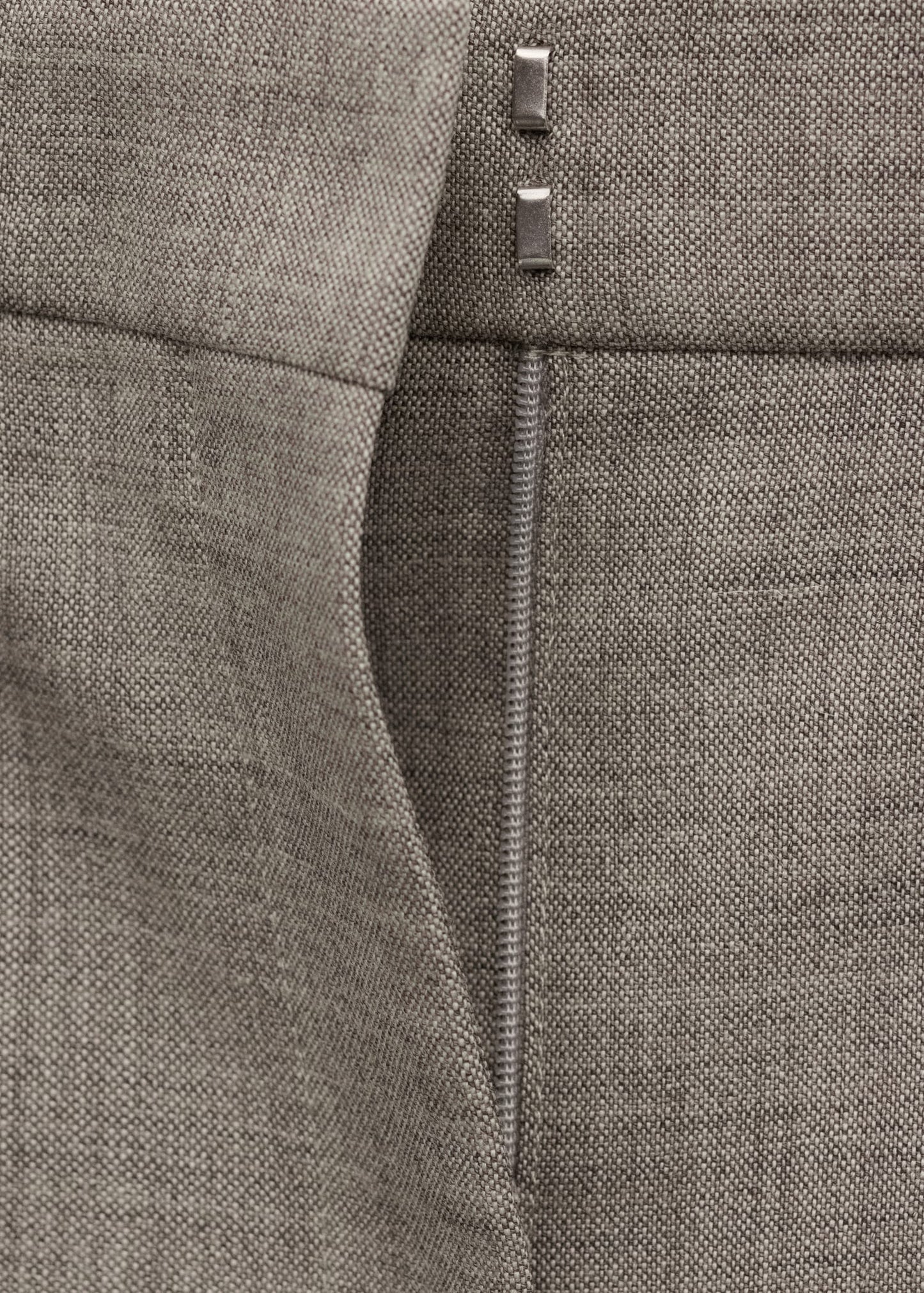Low-rise wool trousers