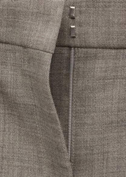 Low-rise wool trousers