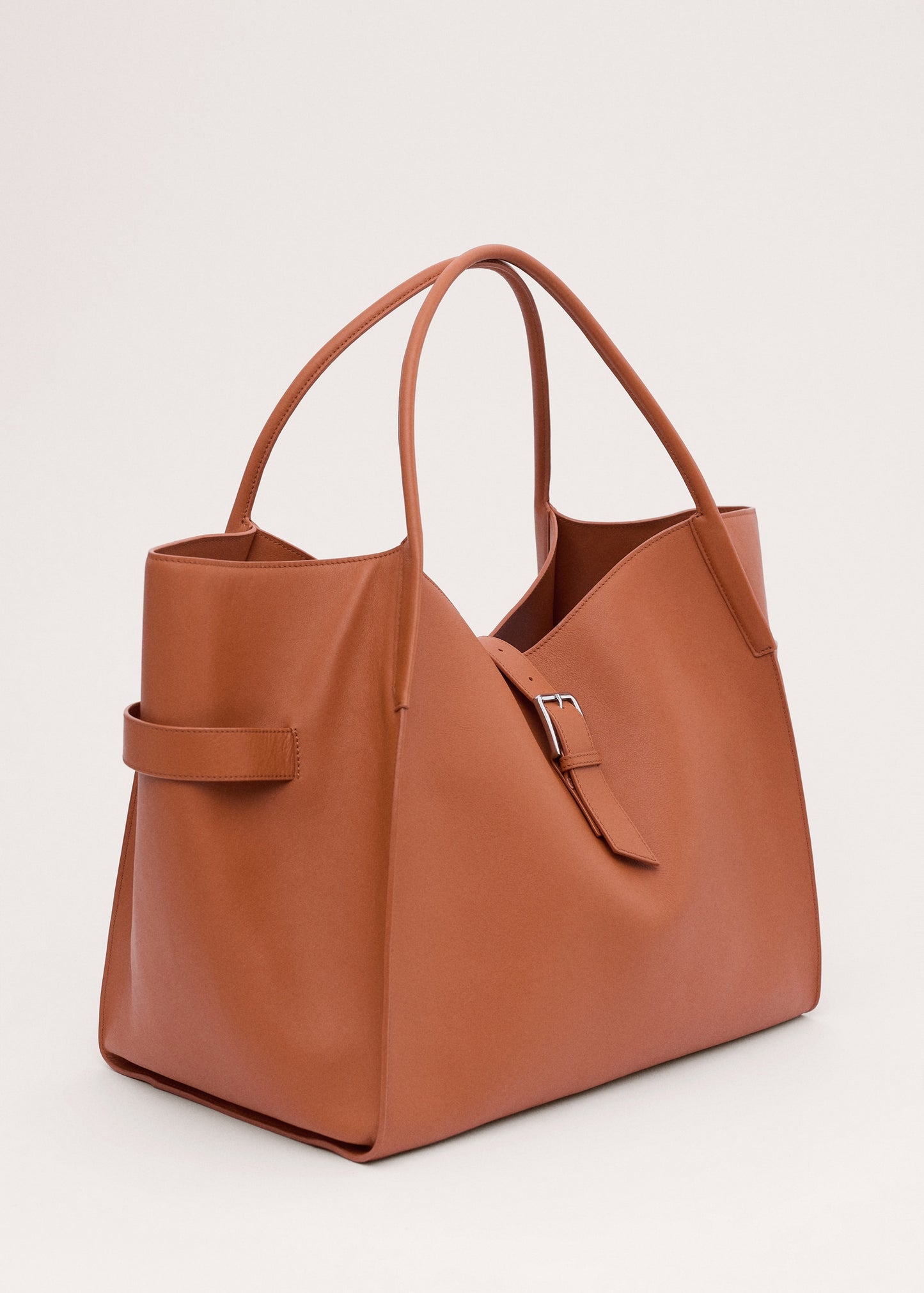 100% leather maxi shopper bag