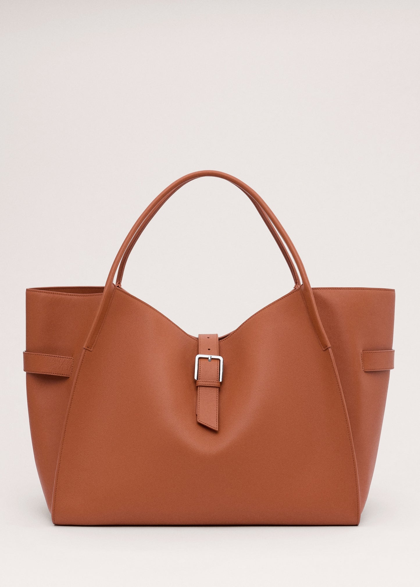 100% leather maxi shopper bag