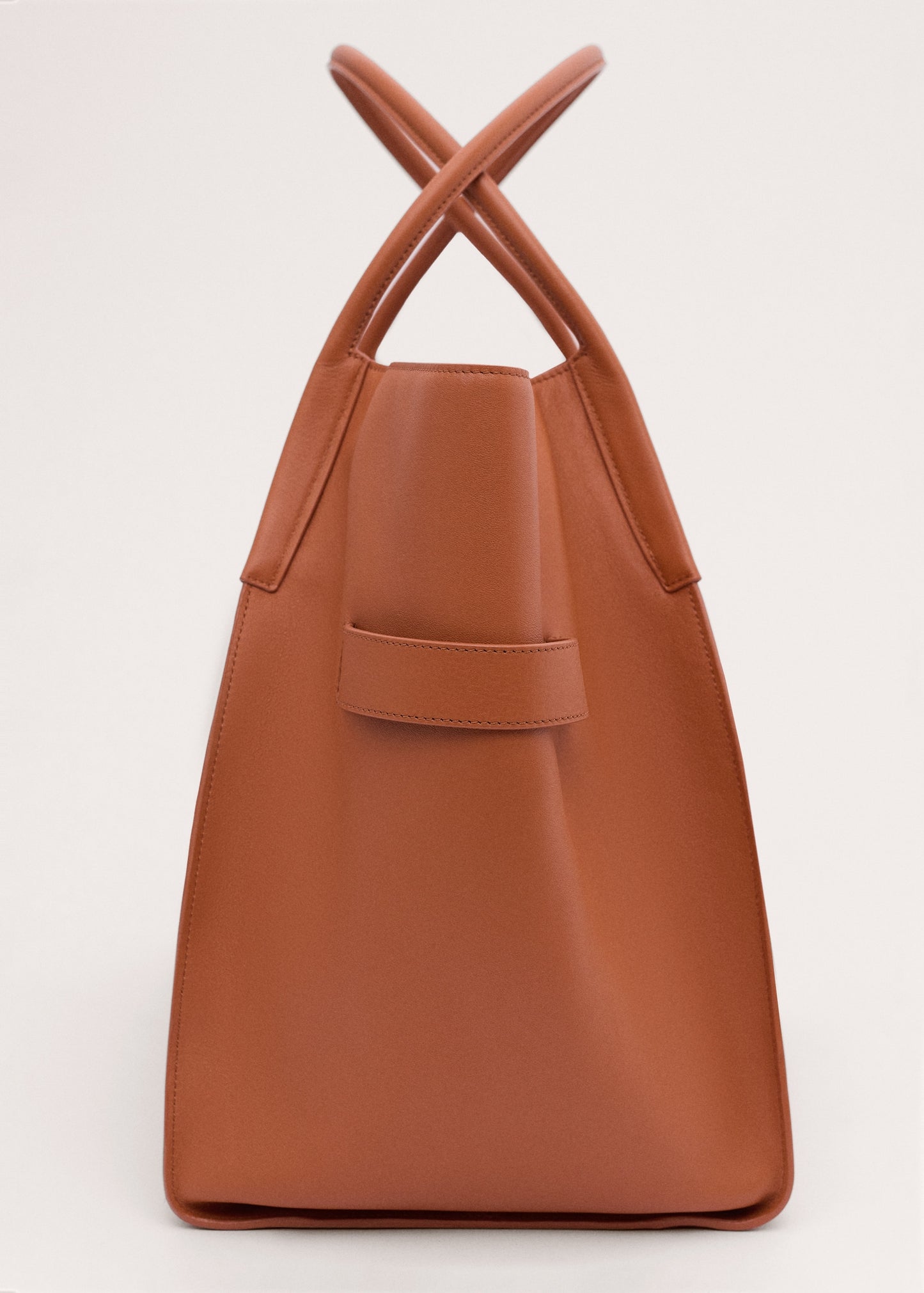 100% leather maxi shopper bag