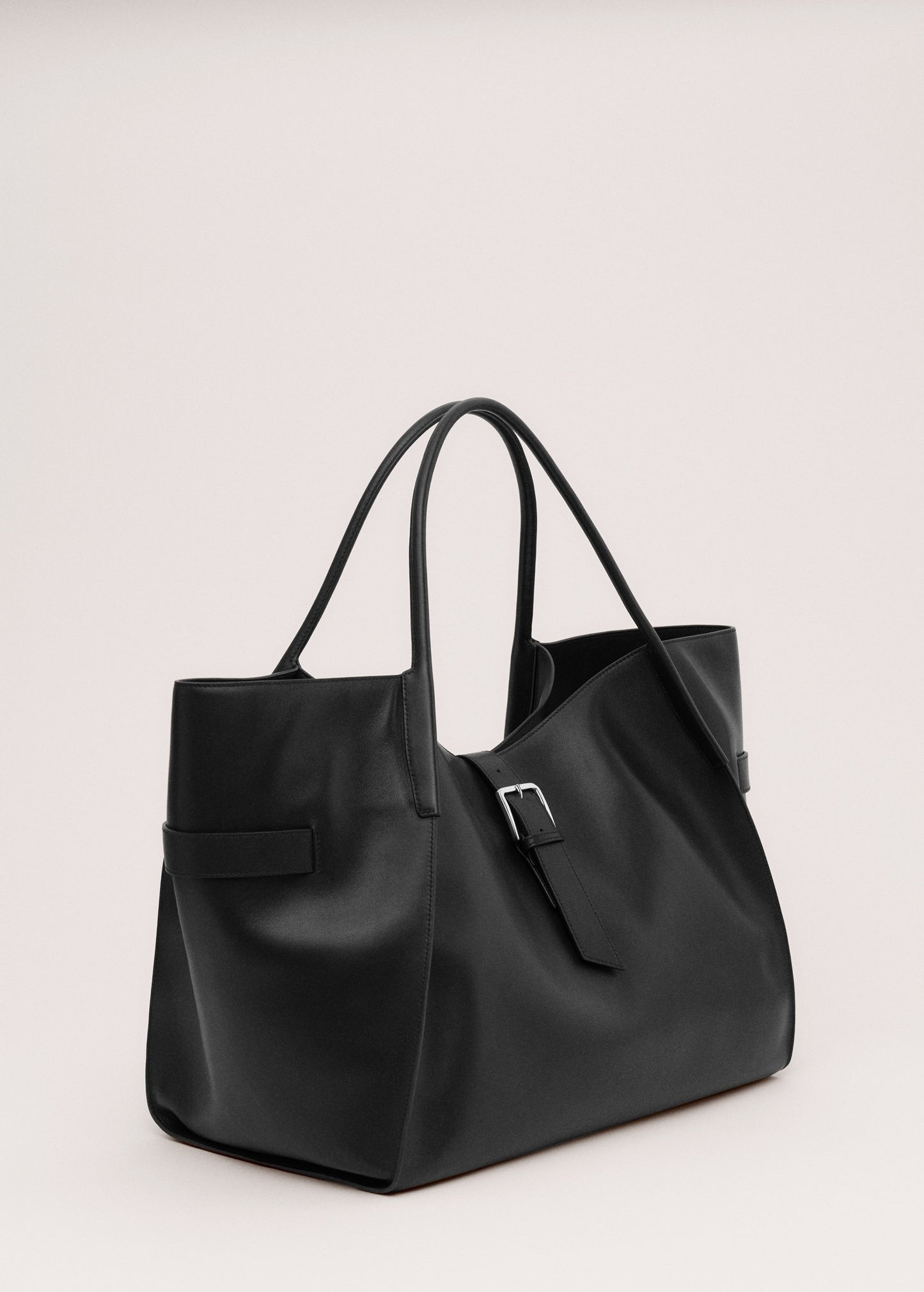 100% leather maxi shopper bag