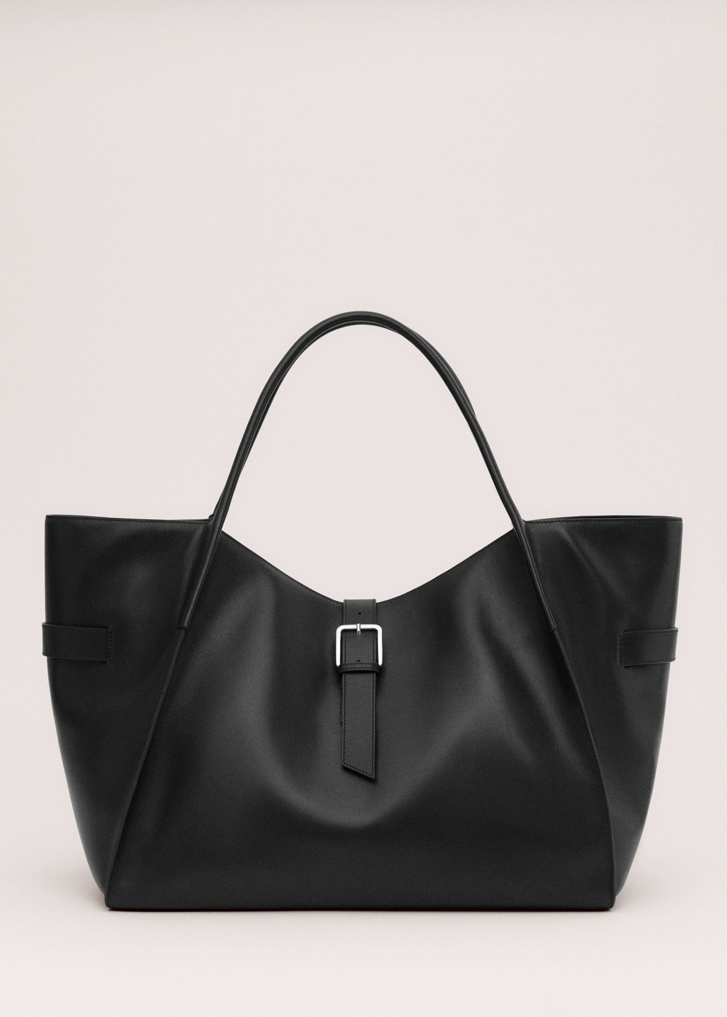 100% leather maxi shopper bag