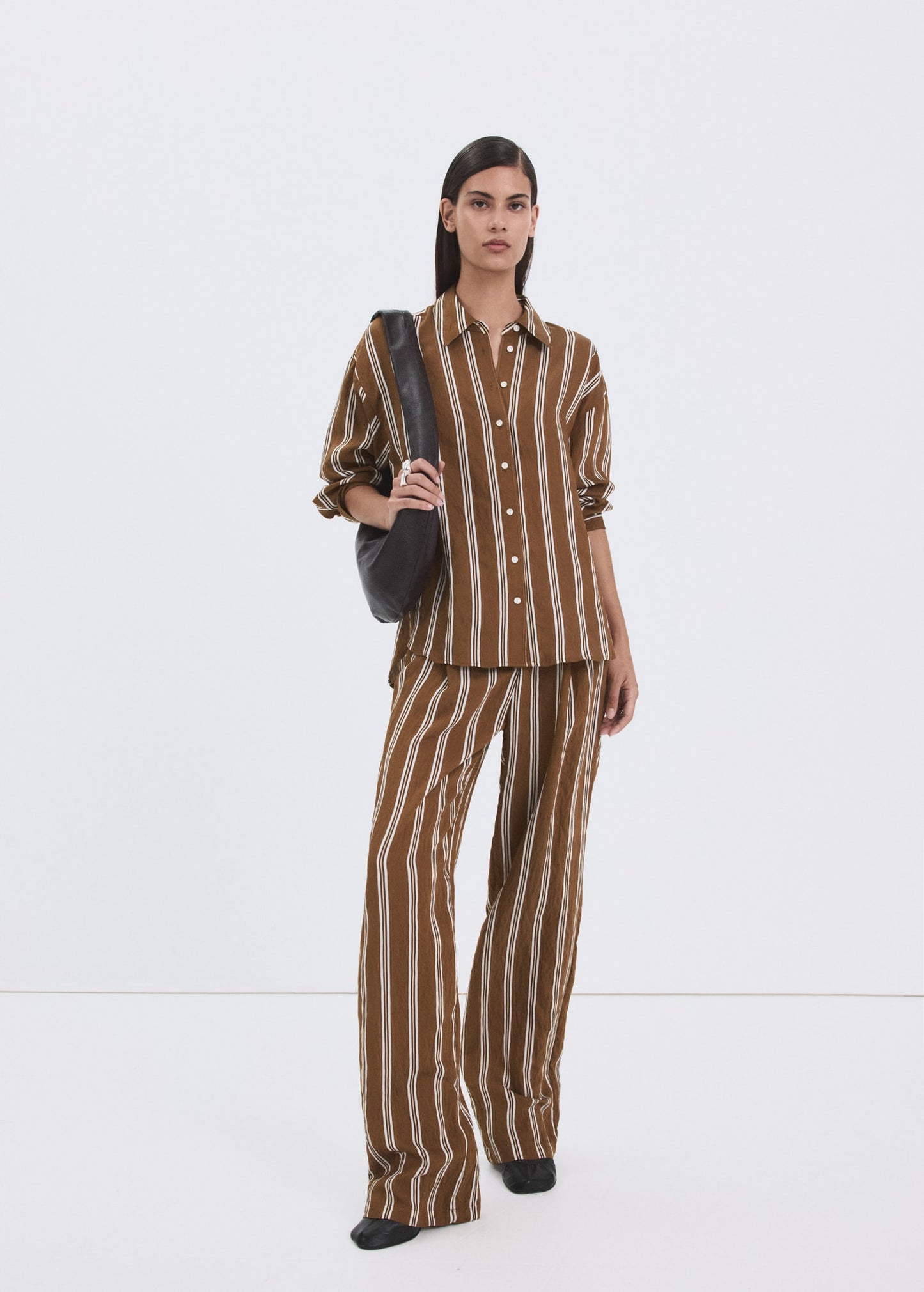 Striped straight shirt